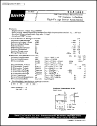 2SA1682 datasheet: PNP epitaxial planar silicon transistor, TV camera deflection, high-voltage driver application 2SA1682