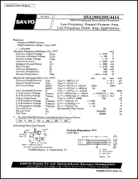 2SA1683 datasheet: PNP epitaxial planar silicon transistor, TV camera deflection, low-frequency power amp application 2SA1683