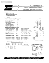 2SA1685 datasheet: PNP epitaxial planar silicon transistor, high-speed switching application 2SA1685