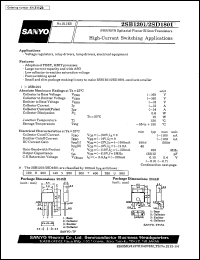 2SD1801 datasheet: NPN epitaxial planar silicon transistor, high-current switching application 2SD1801