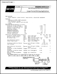 2SD1347 datasheet: NPN epitaxial planar silicon transistor, large-current driving application 2SD1347