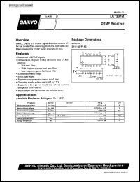 LC7387M datasheet: DTMF receiver LC7387M