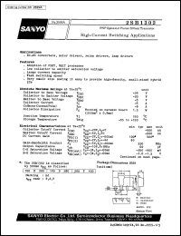 2SB1302 datasheet: PNP epitaxial planar silicon transistor, high-current switching application 2SB1302