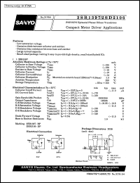 2SB1397 datasheet: PNP epitaxial planar silicon transistor, compact motor driver application 2SB1397