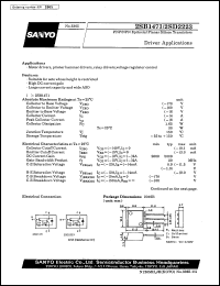 2SD2223 datasheet: NPN epitaxial planar silicon transistor, driver application 2SD2223