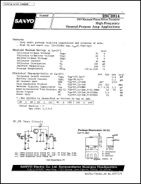 2SC2814 datasheet: NPN epitaxial planar silicon transistor, high-frequency general-purpose amp application 2SC2814