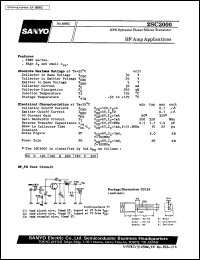 2SC3000 datasheet: NPN epitaxial planar silicon transistor, HF amp application 2SC3000
