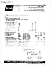 2SC3069 datasheet: NPN epitaxial planar silicon transistor, high h(FE), low-frequency general-purpose amp application 2SC3069