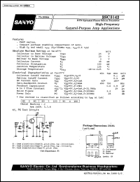 2SC3142 datasheet: NPN epitaxial planar silicon transistor, high-frequency general-purpose amp application 2SC3142
