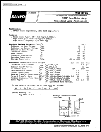 2SC3775 datasheet: NPN epitaxial planar silicon transistor, UNF low-noise amp, wide-band amp application 2SC3775