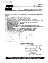 LC7364J datasheet: DTMF/PULSE switching dialer LC7364J