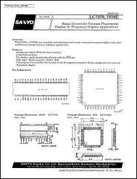 LC7570 datasheet: Static driver for vacuum flourescent display for frequency display application LC7570