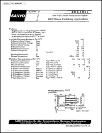 2SC4031 datasheet: NPN triple diffused planar silicon transistor, switching application (900V/20mA) 2SC4031