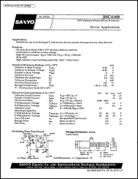 2SC4169 datasheet: NPN epitaxial planar silicon transistor, driver application 2SC4169