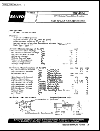 2SC4204 datasheet: NPN epitaxial planar silicon transistor, high-h(FE), AF amp application 2SC4204