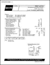 2SC4270 datasheet: NPN epitaxial planar silicon transistor, VHF converter, local oscillator application 2SC4270