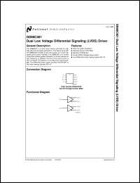 DS90C401MDC datasheet: Dual Low Voltage Differential Signaling (LVDS) Driver DS90C401MDC