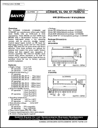 LC3564S-10 datasheet: 64 K (8192 words x 8 bit) SRAM LC3564S-10