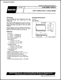 LC36128ML-10 datasheet: 128 K (16384 words x 8 bit) SRAM LC36128ML-10