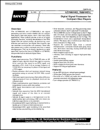 LC78681KE datasheet: Digital signal processor for CD player LC78681KE