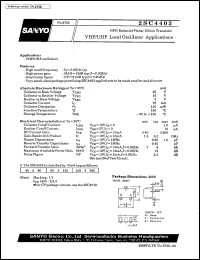 2SC4403 datasheet: NPN epitaxial planar silicon transistor, VHF/UHF local oscillator application 2SC4403