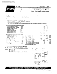 2SC4406 datasheet: NPN epitaxial planar silicon transistor, VHF frequency mixer, local oscillator application 2SC4406