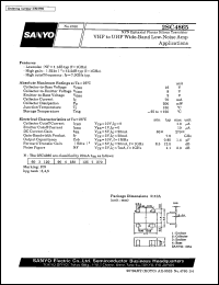 2SC4865 datasheet: NPN epitaxial planar silicon transistor, VHF to UHF wide-band low-noise amp application 2SC4865