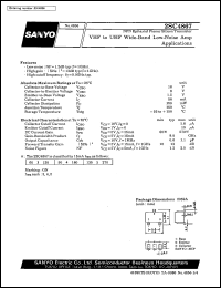 2SC4867 datasheet: NPN epitaxial planar silicon transistor, VHF to UHF wide-band low-noise amp application 2SC4867