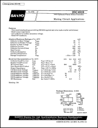 2SC4919 datasheet: NPN epitaxial planar silicon transistor, muting circuit, driver 2SC4919