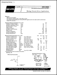 2SC4920 datasheet: NPN epitaxial planar silicon transistor, muting circuit, driver application 2SC4920