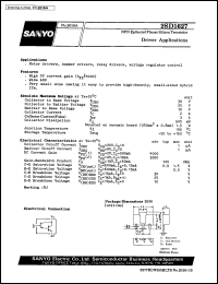 2SD1627 datasheet: NPN epitaxial planar silicon transistor, driver application 2SD1627