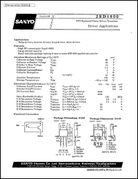 2SD1800 datasheet: NPN epitaxial planar silicon transistor, driver application 2SD1800