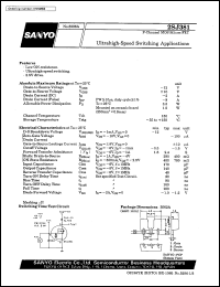 2SJ381 datasheet: P-channel MOS silicon FET, very high-speed switching application 2SJ381