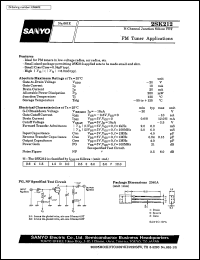 2SK212 datasheet: N-channel junction silicon FET, FM tuner application 2SK212