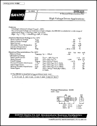 2SK223 datasheet: N-channel junction silicon FET, high-voltage driver application 2SK223