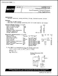 2SK771 datasheet: N-channel junction silicon FET, low-frequency general-purpose amp application 2SK771