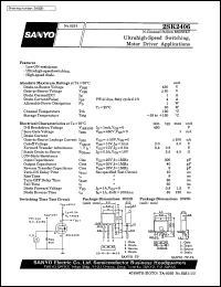 2SK2406 datasheet: N-channel MOS silicon FET, very high-speed switching, motor driver application 2SK2406