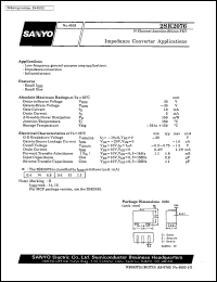 2SK2076 datasheet: N-channel junction silicon FET, impedance converter application 2SK2076