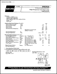 2SK2218 datasheet: N-channel junction silicon FET, high-frequency, low-noise amp application 2SK2218