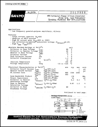 2SC3808 datasheet: NPN epitaxial planar silicon transistor, low frequency, general-purpose amp application 2SC3808