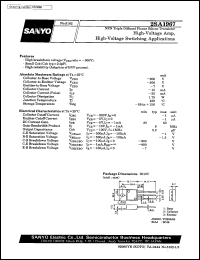 2SA1967 datasheet: NPN triple diffused planar silicon transistor, high-voltage amp, high-voltage switching application 2SA1967