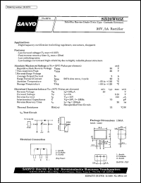 SB20W03Z datasheet: Schottky barrier diode (twin type - cathode common), 30V, 2A rectifier SB20W03Z