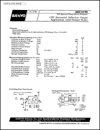 2SC3176 datasheet: NPN epitaxial planar silicon transistor, CTR horizontal deflection output application (with damper diode) 2SC3176