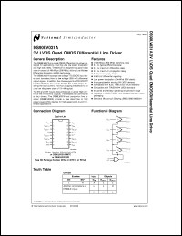 DS90LV031ATM datasheet: 3V LVDS Quad CMOS Differential Line Driver DS90LV031ATM