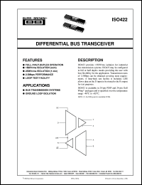 ISO422P datasheet: Differential Bus Transceiver ISO422P