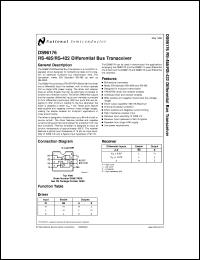 DS96176CN datasheet: RS-485/RS-422 Differential Bus Transceiver DS96176CN