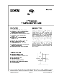 REF02BP datasheet: +5V Precision Voltage Reference REF02BP