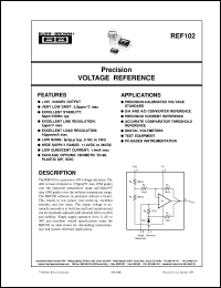 REF102AU/2K5 datasheet: Precision Voltage Reference REF102AU/2K5