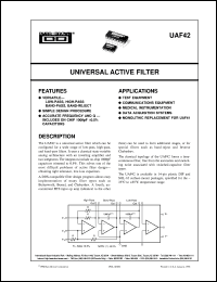UAF42AU datasheet: Universal Active Filter UAF42AU