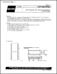 LC7185-8750 datasheet: CB tranceiver PLL frequency synthesizer and controller LC7185-8750